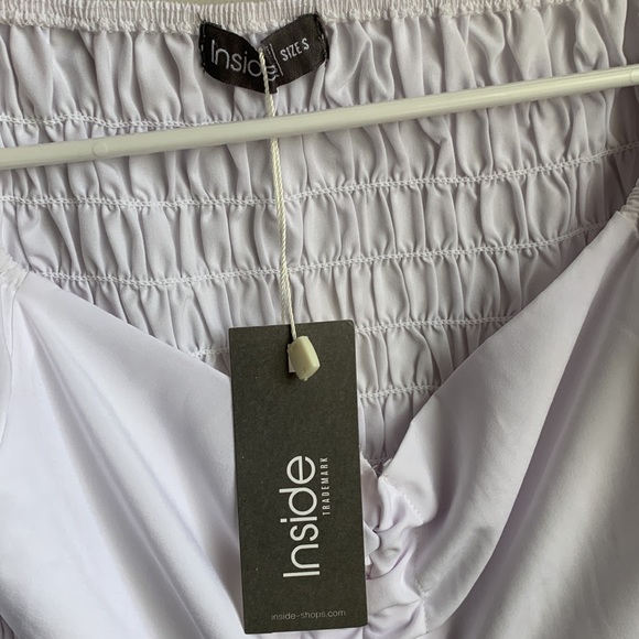 Inside-Shop White Short Sleeve Crop Top - Picture 3 of 3